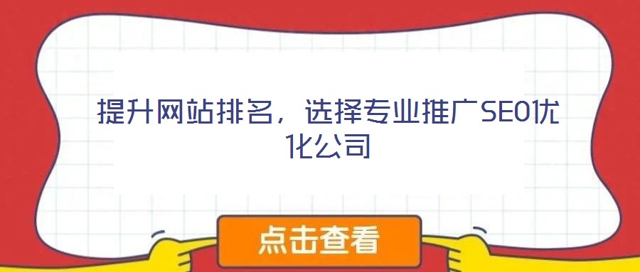提升網(wǎng)站排名,選擇專業(yè)推廣SEO優(yōu)化公司