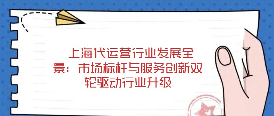  上海代運營行業(yè)發(fā)展全景：市場標(biāo)桿與服務(wù)創(chuàng)新雙輪驅(qū)動行業(yè)升級