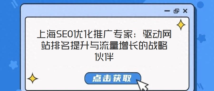 上海SEO優化推廣專家：驅動網站排名提升與流量增長的戰略伙伴