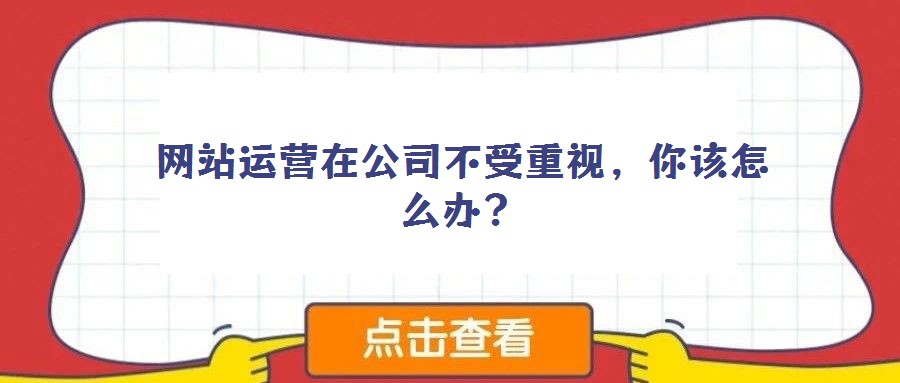 網站運營在公司不受重視，你該怎么辦？